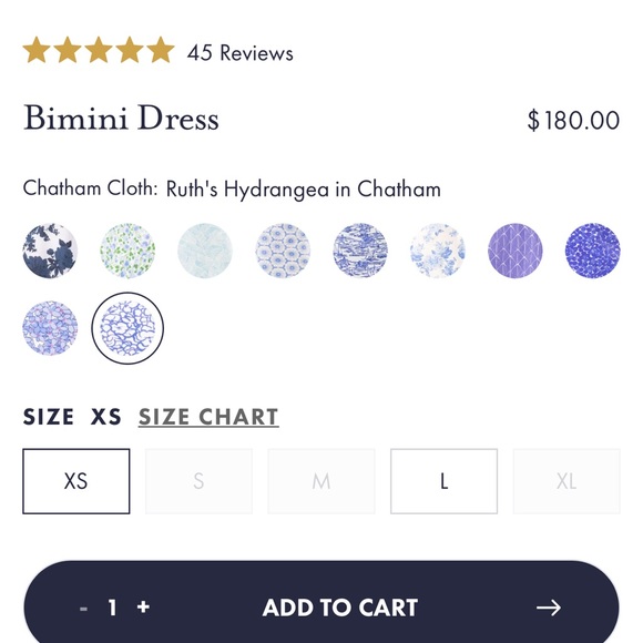 MAHI GOLD Bimini Dress in Chatham Cloth: Ruth's Hydrangea in Chatham Size M EUC - Picture 9 of 16